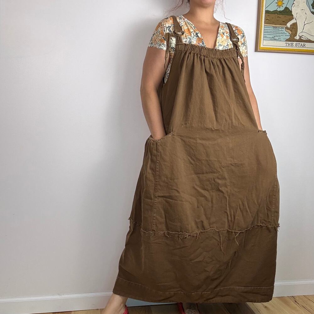 Free People machu barrel midi dress brown size XL